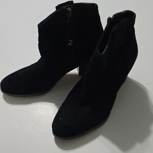 Zodiac Black Suede Ankle Booties